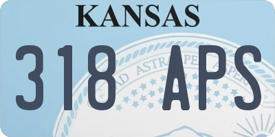 KS license plate 318APS