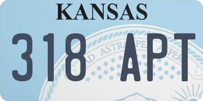 KS license plate 318APT