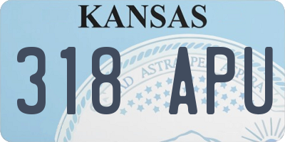KS license plate 318APU