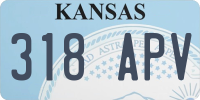 KS license plate 318APV