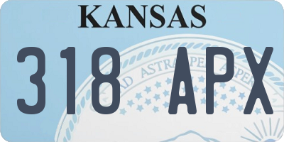 KS license plate 318APX