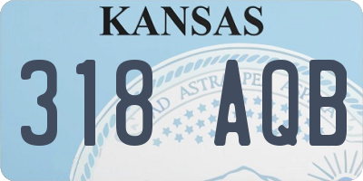 KS license plate 318AQB