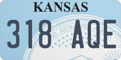 KS license plate 318AQE