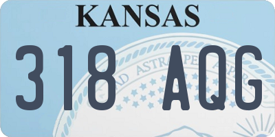 KS license plate 318AQG
