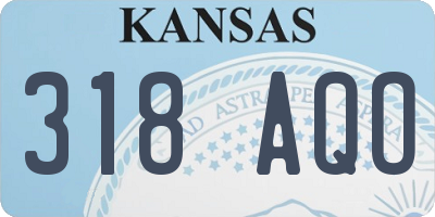 KS license plate 318AQO