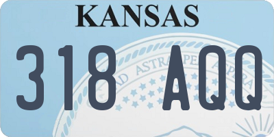 KS license plate 318AQQ