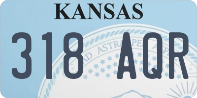 KS license plate 318AQR