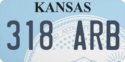 KS license plate 318ARB