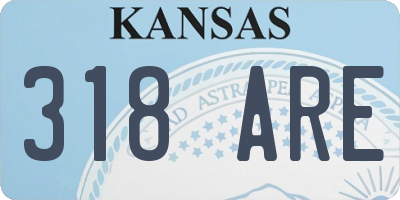KS license plate 318ARE