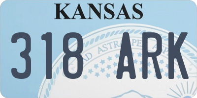 KS license plate 318ARK