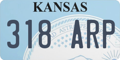 KS license plate 318ARP