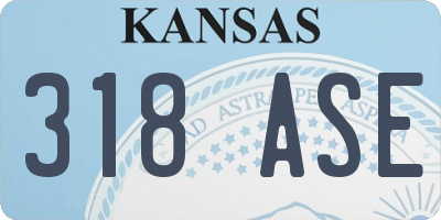 KS license plate 318ASE