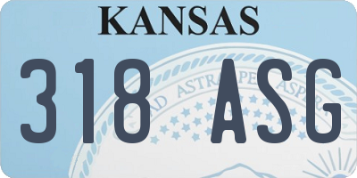 KS license plate 318ASG