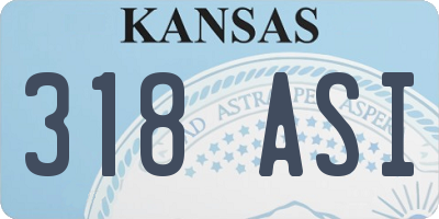 KS license plate 318ASI