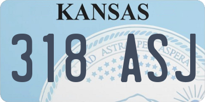 KS license plate 318ASJ