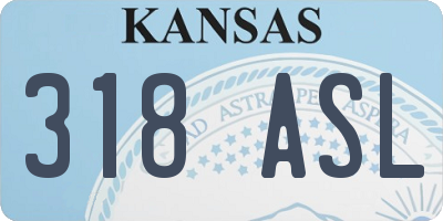 KS license plate 318ASL
