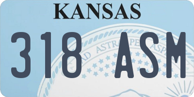 KS license plate 318ASM