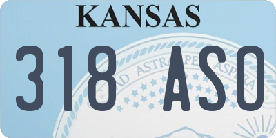 KS license plate 318ASO