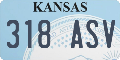 KS license plate 318ASV