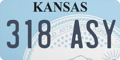 KS license plate 318ASY