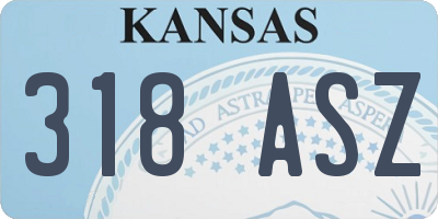 KS license plate 318ASZ