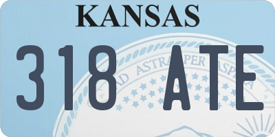 KS license plate 318ATE