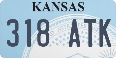 KS license plate 318ATK