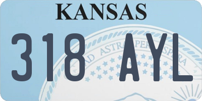 KS license plate 318AYL