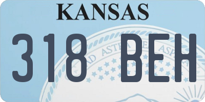 KS license plate 318BEH