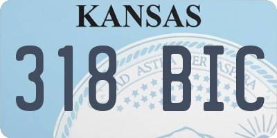 KS license plate 318BIC