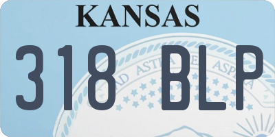 KS license plate 318BLP