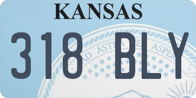 KS license plate 318BLY