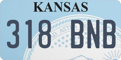 KS license plate 318BNB