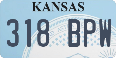KS license plate 318BPW