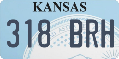 KS license plate 318BRH