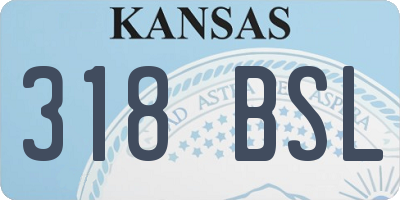 KS license plate 318BSL