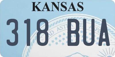 KS license plate 318BUA