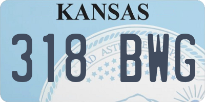 KS license plate 318BWG