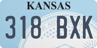 KS license plate 318BXK