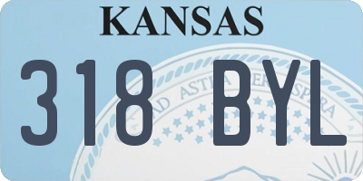 KS license plate 318BYL