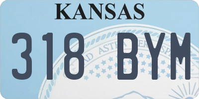 KS license plate 318BYM