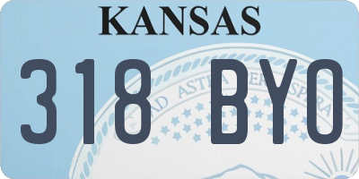 KS license plate 318BYO