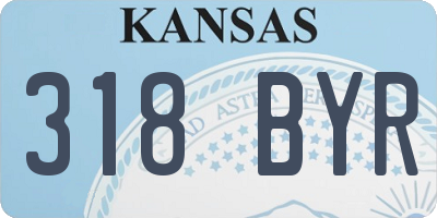 KS license plate 318BYR