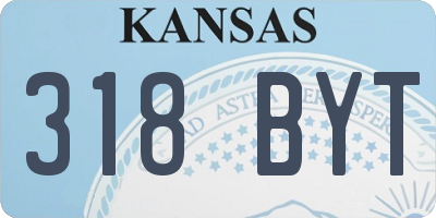 KS license plate 318BYT