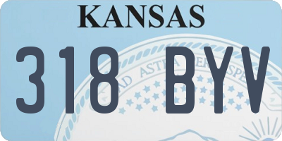 KS license plate 318BYV