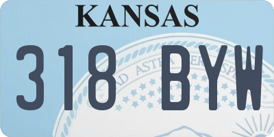 KS license plate 318BYW