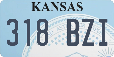 KS license plate 318BZI