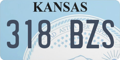KS license plate 318BZS