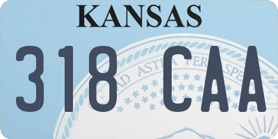 KS license plate 318CAA