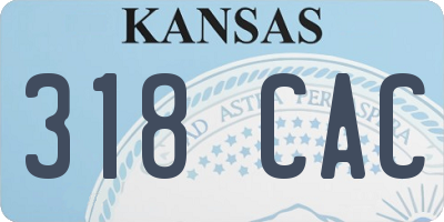 KS license plate 318CAC